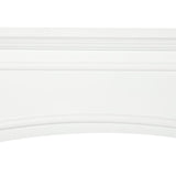 Modern Fireplace Mantel, Surround Mantels for Fireplace with Decorative Pattern Interior Width 29 inch White