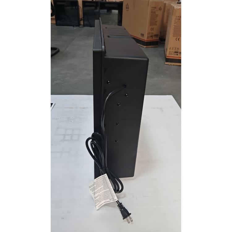 55 inch Fireplace TV Stand for TVs up to 65 inch, Entertainment Center TV Console, RGB LED Strips, 6 Shelves, Black Wood Grain