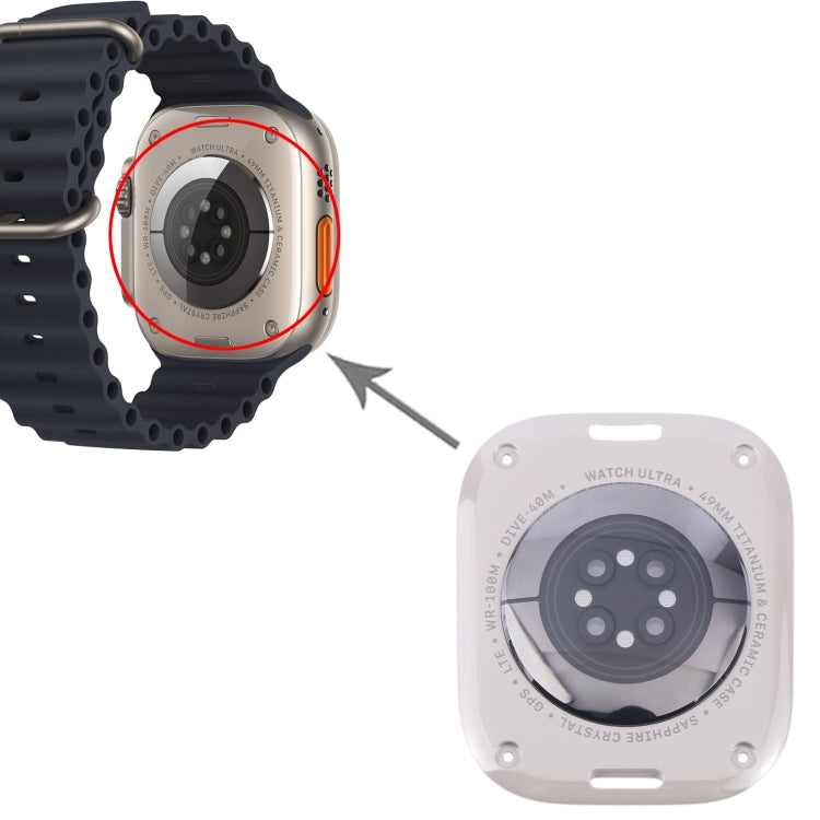Apple Watch Ultra 1/2 49mm Rear Glass Cover - Replacement Housing Part