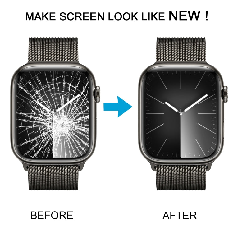 Reemplazo de pantalla para Apple Watch Series 9 (45 mm, LTE, ensamblaje completo con marco)