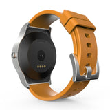 SMA-Round Smart Watch – 1.28" Color Touch Screen, Waterproof, Leather Strap