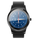 SMA-Round Smart Watch – 1.28" Color Touch Screen, Waterproof, Leather Strap