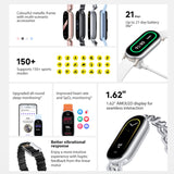 Original Xiaomi Smart Band 9 Global 1.62 inch AMOLED Screen 5ATM Waterproof Smart Watch, Support Blood Oxygen / Heart Rate Monitor, Smart Band 9 Global Black, Smart Band 9 Global Silver