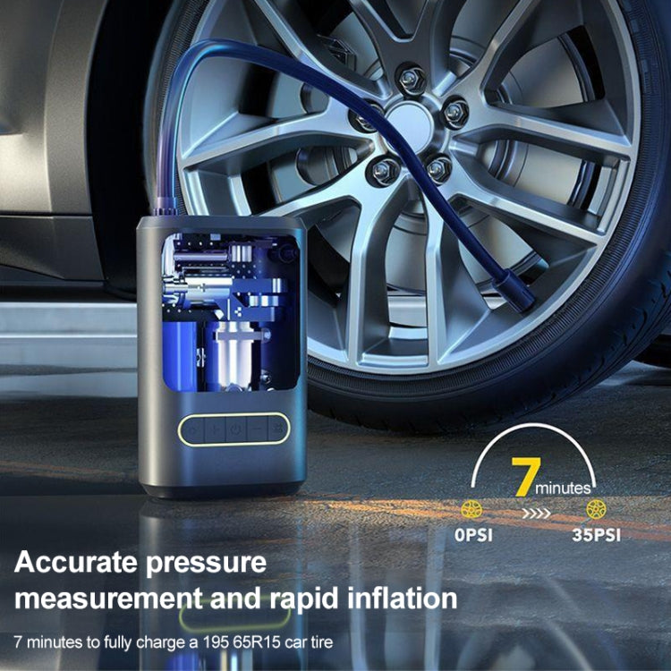 Bomba de aire portátil para neumáticos de coche ATJ-8466 con pantalla digital - Bomba de aire eléctrica inalámbrica