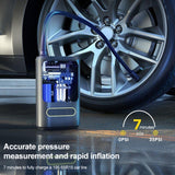 Bomba de aire portátil para neumáticos de coche ATJ-8466 con pantalla digital - Bomba de aire eléctrica inalámbrica