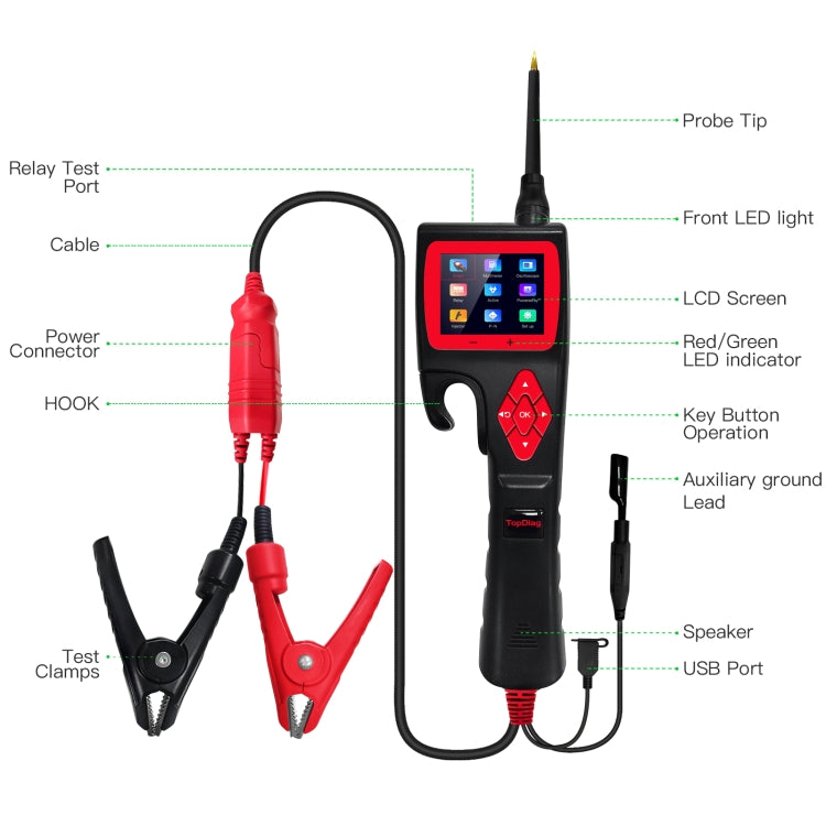 Analizador inteligente de circuitos de coche TopDiag P200
