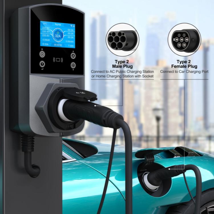 Feyree European Standard New Energy Electric Vehicle Charging Pile Double-ended Extension Cable, 250V 16A