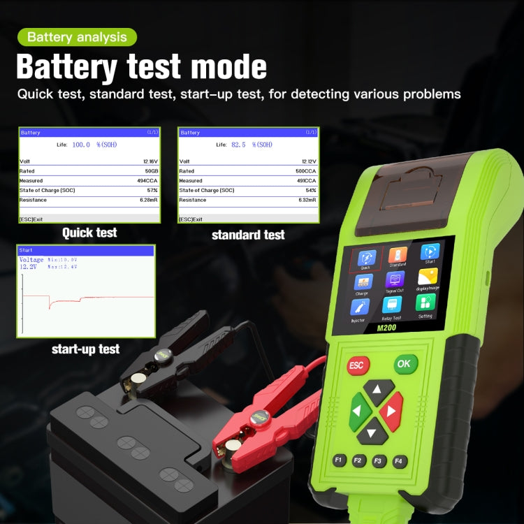 JDiag M200 8V-30V OBD Motorcycles Diagnostic Instrument with Data Printing, Standard Version, M200 Standard Version