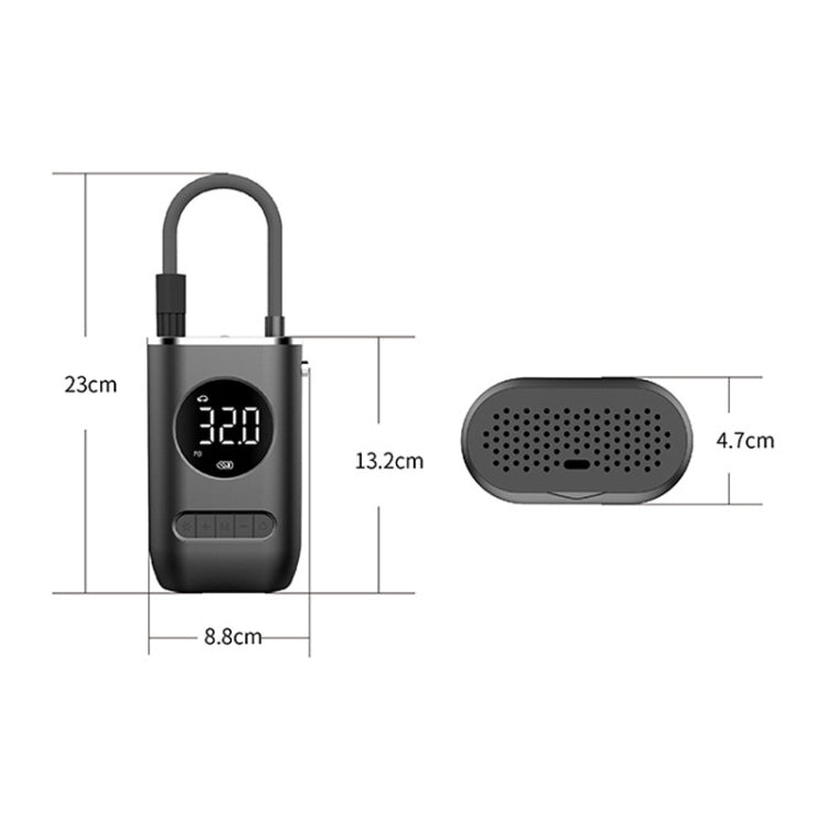Mini inflador de neumáticos inalámbrico portátil para coche con pantalla digital