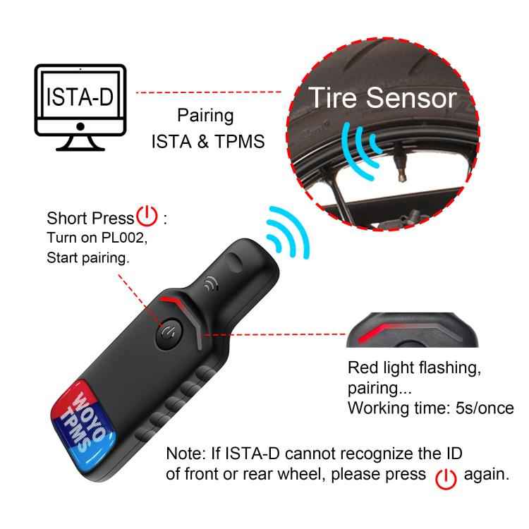 WOYO PL002 Tire Pressure Sensor Activation Tool For BMW Motorcycle, PL002