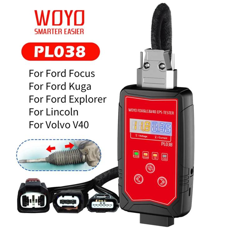 WOYO PL038 - Probador de EPS para motor de volante eléctrico con carcasa de hierro para Ford Focus, Kuga, Explorer, Lincoln y Volvo V40, PL038