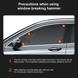 Car Multi-functional Emergency Safety Hammer Temporary Parking Dual Number Plate