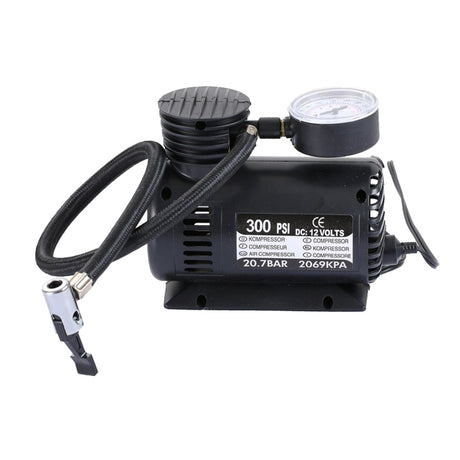 Portable Mini Auto Electric Air Compressor of Car Inflator with 3 Pneumatic Nozzle (300 PSI / DC 12V) - LYDARZ