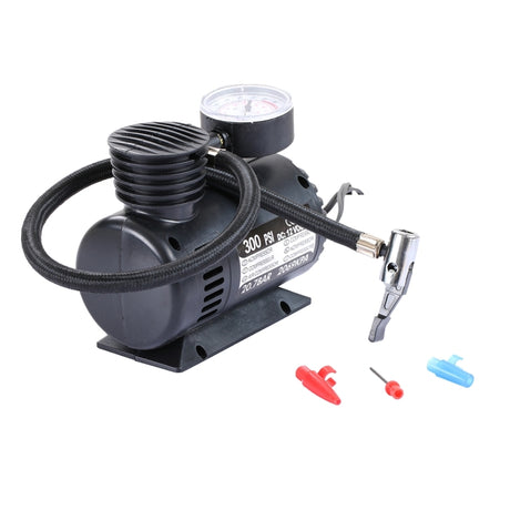 Portable Mini Auto Electric Air Compressor of Car Inflator with 3 Pneumatic Nozzle (300 PSI / DC 12V) - LYDARZ