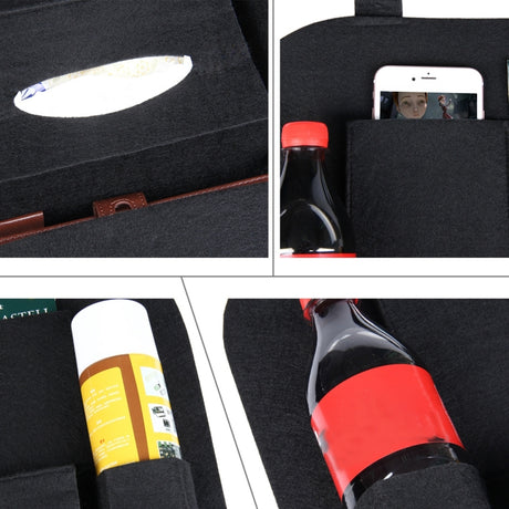 KANEED Auto Car Backseat Organizer Multi-Pocket Travel Storage Bag for Sunglass Phone Tissue Beverage Drink Can - LYDARZ