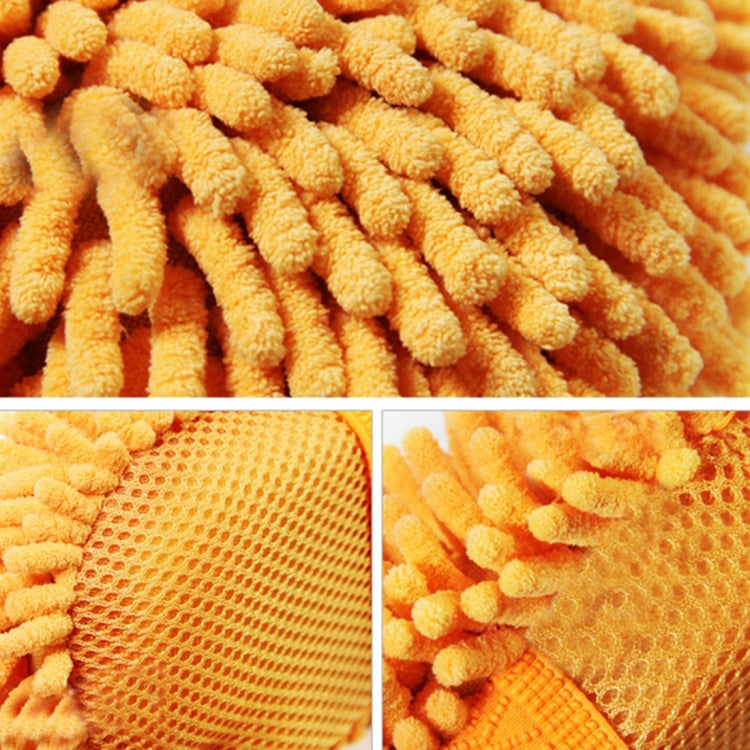 Guantes de fibra ultrafina para lavado de autos KANEED - Cepillo mágico multifuncional de chenilla y antozoos (colores aleatorios)