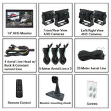 PZ612-4AHD IP67 120 Degree Car AHD 1080P 2 Megapixels 10 inch 4-Way Rearview Mirror Monitor, Night Vision Full Color, with Video Function, PZ612-4AHD