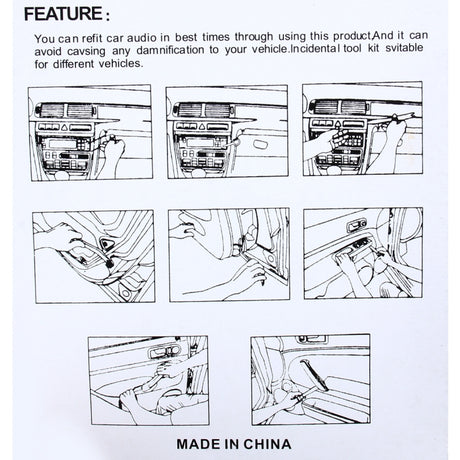 12 in 1 Car Audio System Dashboard Door Panel Removal Dismantling Tools Kit, 12 in 1 - LYDARZ