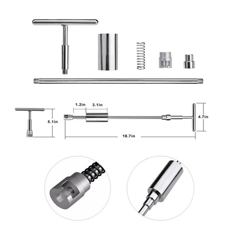 Auto Repair Body Tool Kit PDR Dent Paintless Repair Tools Dent Puller Slide Hammer Reverse Hammer Aluminum Suction Cups for Dent - LYDARZ