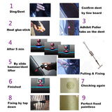 Bomba de aire portátil de 12 V CC, 120 W, 10 A, inflador digital de neumáticos. Kit de herramientas esencial para reparación de abolladuras de automóviles con 22 cilindros y cable de alimentación de 2,8 m.