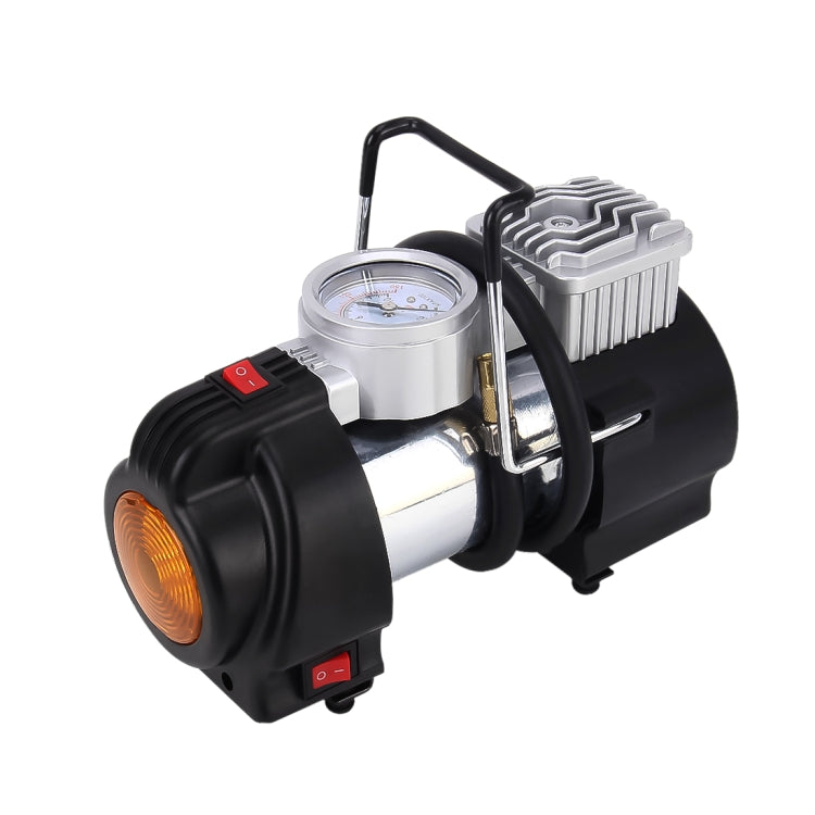 Compresor de aire portátil de 12 V, herramienta inflable para neumáticos 4x4 de alta resistencia, 150 PSI, con luz de trabajo para emergencias al aire libre.