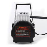 Compresor de aire portátil de 12 V, herramienta inflable para neumáticos 4x4 de alta resistencia, 150 PSI, con luz de trabajo para emergencias al aire libre.