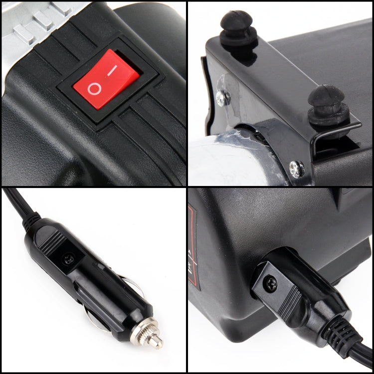 Compresor de aire portátil de 12 V, herramienta inflable para neumáticos 4x4 de alta resistencia, 150 PSI, con luz de trabajo para emergencias al aire libre.