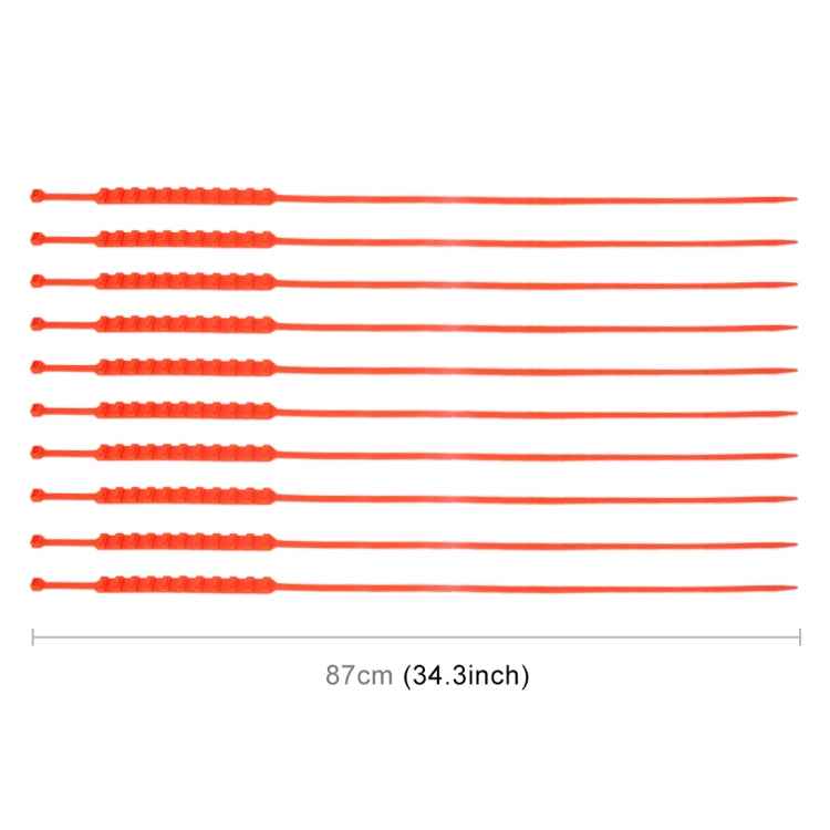 10 PCS Car Tire Emergency Single Grid Anti-skid Chains Tyre Anti-slip Chains, Single Grid