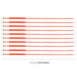 10 PCS Car Tire Emergency Single Grid Anti-skid Chains Tyre Anti-slip Chains, Single Grid