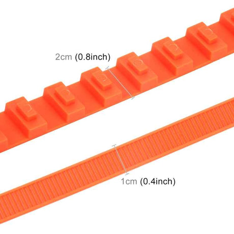 10 PCS Car Tire Emergency Single Grid Anti-skid Chains Tyre Anti-slip Chains, Single Grid