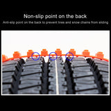 10 PCS Car Tire Emergency Single Grid Anti-skid Chains Tyre Anti-slip Chains, Single Grid