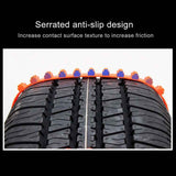 10 PCS Car Tire Emergency Single Grid Anti-skid Chains Tyre Anti-slip Chains, Single Grid