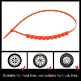 10 PCS Car Tire Emergency Single Grid Anti-skid Chains Tyre Anti-slip Chains, Single Grid