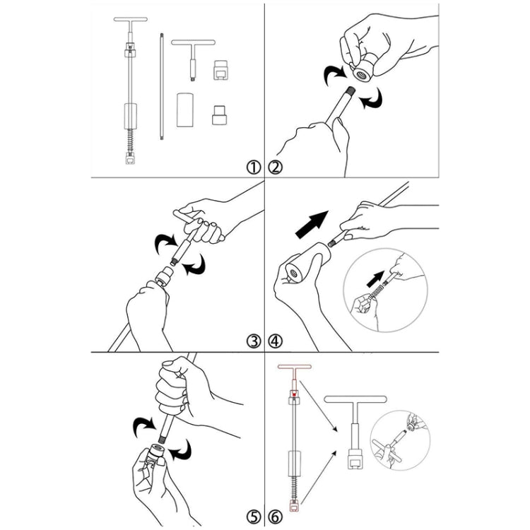 7 in 1 Auto Repair Tool Kit - PDR Dent Puller, Body Tools, T Bar, Slide Hammer & Reverse Hammer for Paintless Dent Repair