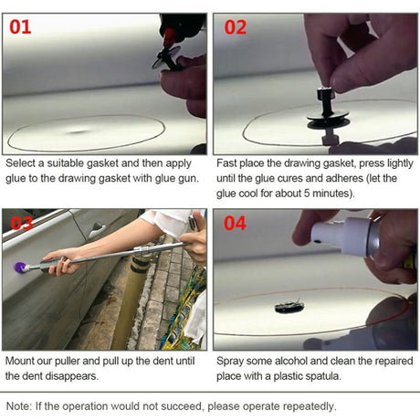 7 in 1 Auto Repair Body Tool Kit PDR Dent Paintless Repair Tools Dent Puller T Bar Slide Hammer Reverse Hammer for Dent, 7 in 1 - LYDARZ