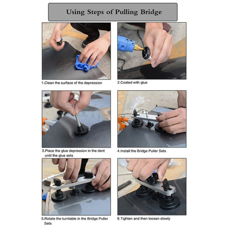 22 in 1 Auto Car Body Dent Repair Tools Pulling Bridge Dent Removal Lifter Puller,22 in 1 - LYDARZ