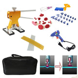 44 in 1 Auto Car Metal PDR Dent Lifter-Glue Puller Tab Hail Removal Paintless Car Dent Repair Tools Kit, with 20W Glue Gun, 44 in 1