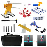 Kit de herramientas 50 en 1 para reparación de abolladuras de automóviles: extractor de abolladuras metálico PDR, lengüetas extractoras de pegamento y eliminación de granizo.