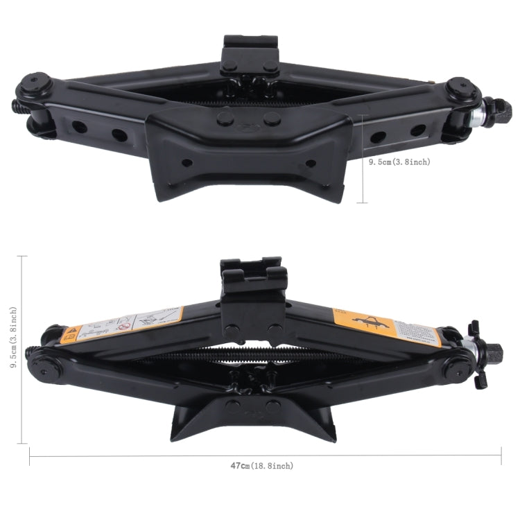 Gato de tijera vertical ST-112C para trabajo pesado: capacidad de 4000 libras, alcance de 9,8 a 44,2 cm
