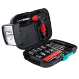 Juego de 24 herramientas con linterna portátil: kit esencial para el hogar, el automóvil y emergencias con linterna.