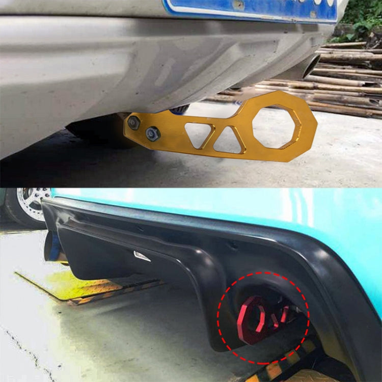 Aluminum Tow Hook Trailer Ring with 2 x Screw Holes for Universal Car Auto