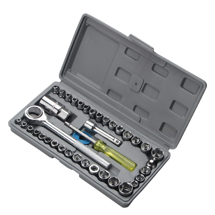 40 PCS Socket Wrench Set for Car and Motorcycles - 40 in 1 Repair Toolbox