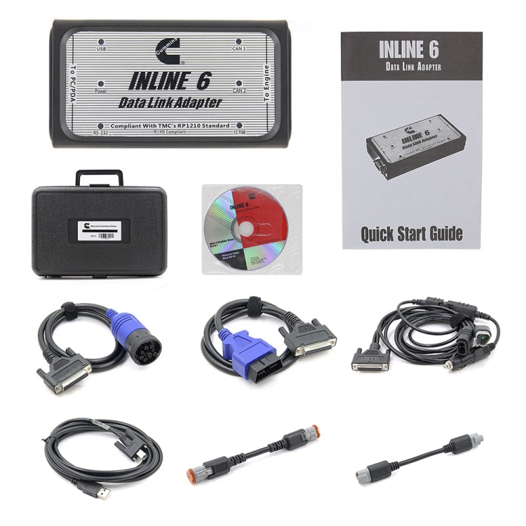 Adaptador de enlace de datos Cummins Inline6 para herramientas de diagnóstico de servicio pesado, escáner, escáner de diagnóstico