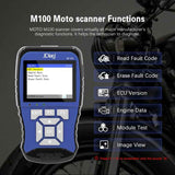 JDiag M100 Motorcycles 2 in1 OBD Scanner Battery Tester, Simplified Version, JDiag M100 Simplified Version