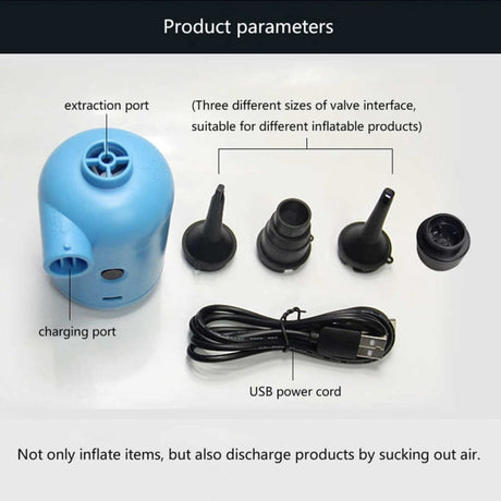 HT-426 USB Electric Air Pump for Rubber Boat Inflatable Bed - LYDARZ