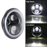 2 PCS 7 inch DC12V 6000K-6500K 50W Car LED Headlight Cree Lamp Beads for Jeep Wrangler / Harley, Support APP + Bluetooth Control, DC12V 6000K-6500K