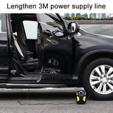 Bomba de aire portátil para coche de 12 V con pantalla digital y luz - Bomba de pedal con cilindro inflable