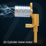 Bomba de aire portátil para coche de 12 V con pedal y luz.