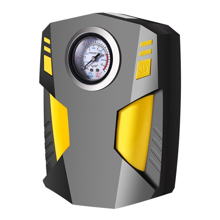Car 12V Portable Inflatable Cylinder Pedal Pointer Air Pump with Light & Tool Box, Pointer with Tool Box - LYDARZ