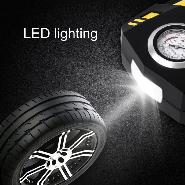 Car 12V Portable Inflatable Cylinder Pedal Pointer Air Pump with Light & Tool Box, Pointer with Tool Box - LYDARZ